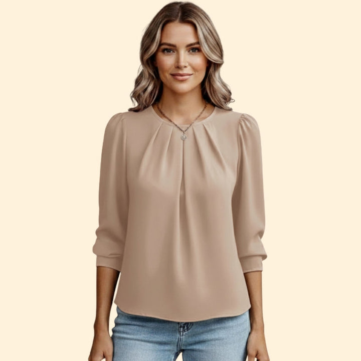 Women’s Blouse with Gathered Neckline