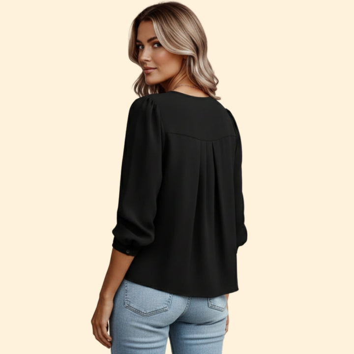 Women’s Blouse with Gathered Neckline