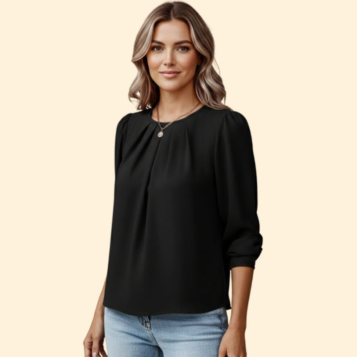 Women’s Blouse with Gathered Neckline
