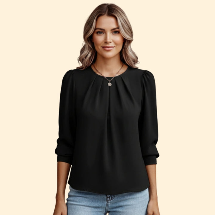 Women’s Blouse with Gathered Neckline