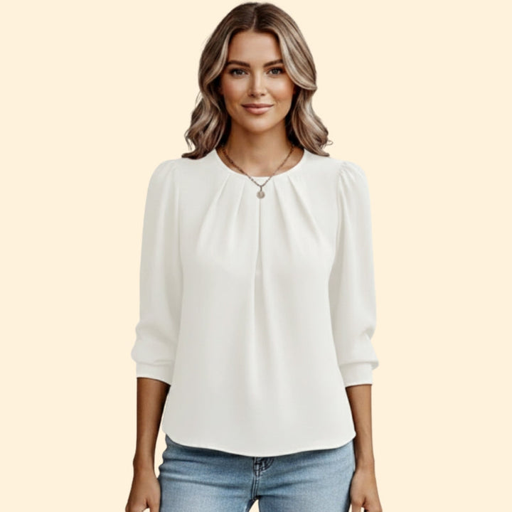 Women’s Blouse with Gathered Neckline