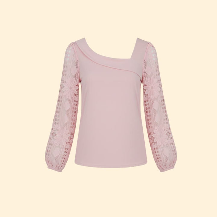 Women’s Blouse with Lace Sleeve Detail