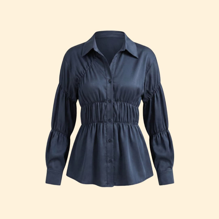 Women’s Blouse with Ruching Waist Detail