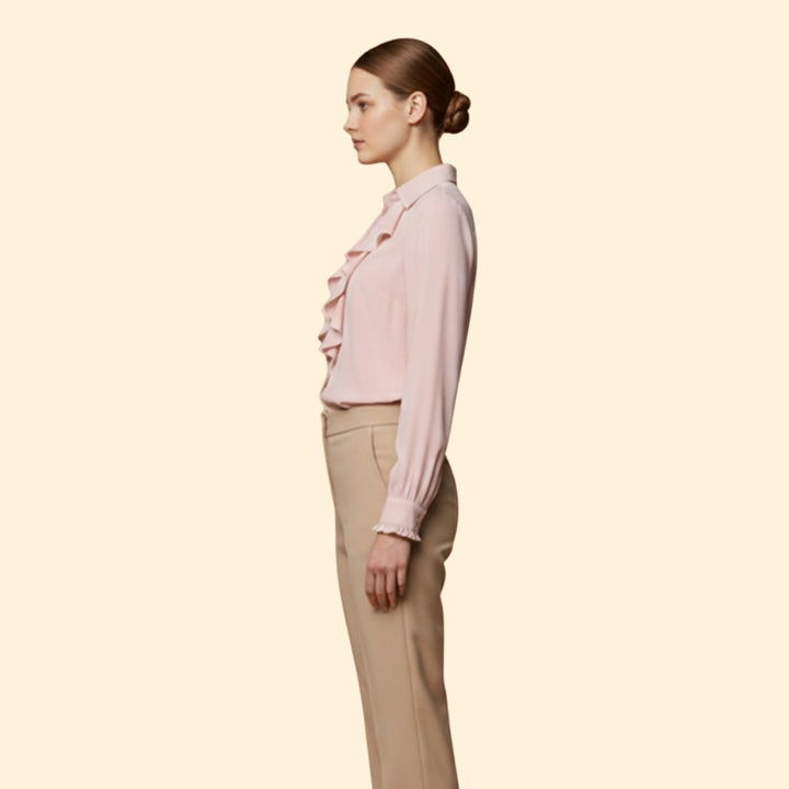 Women’s Blouse with Ruffle Front