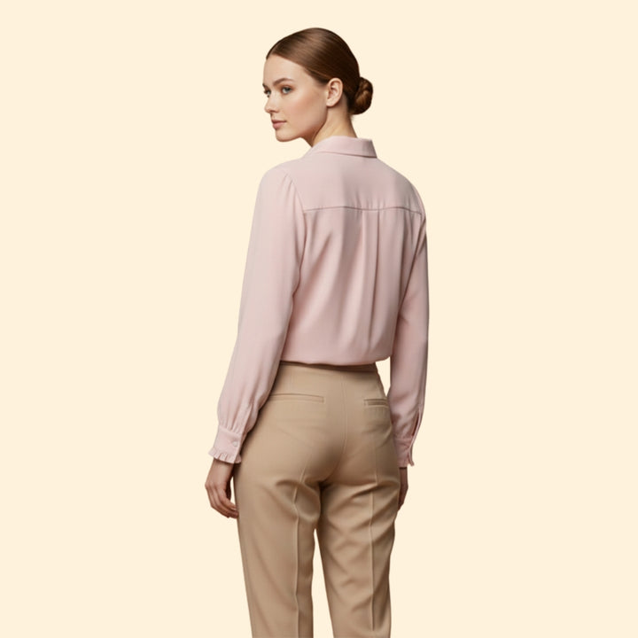 Women’s Blouse with Ruffle Front