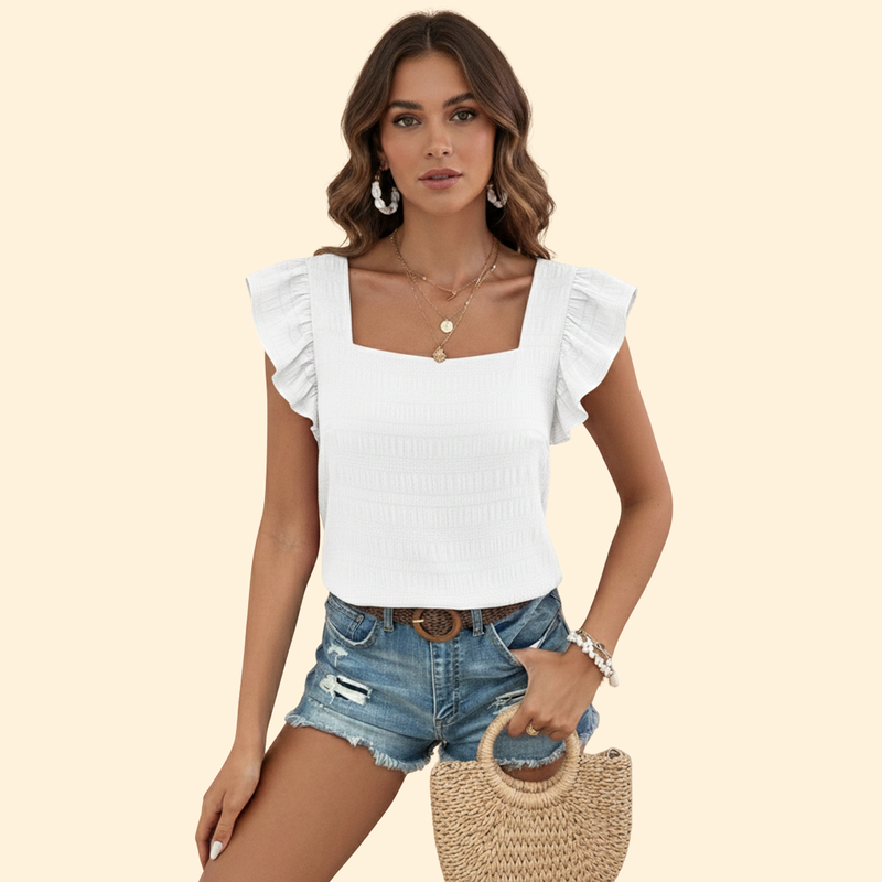 Women’s Blouse with Square Neckline