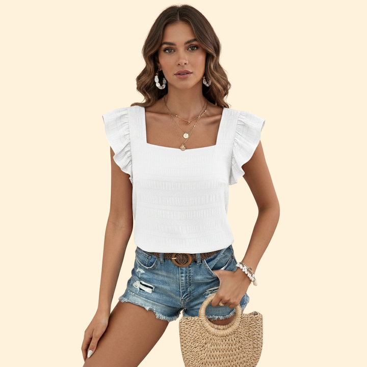 Women’s Blouse with Square Neckline