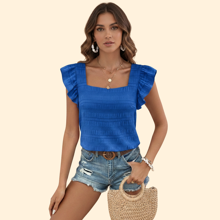 Women’s Blouse with Square Neckline