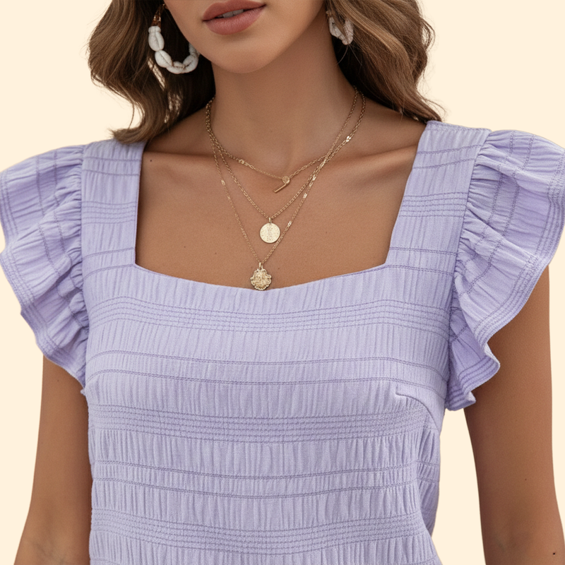 Women’s Blouse with Square Neckline