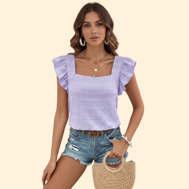 Women’s Blouse with Square Neckline