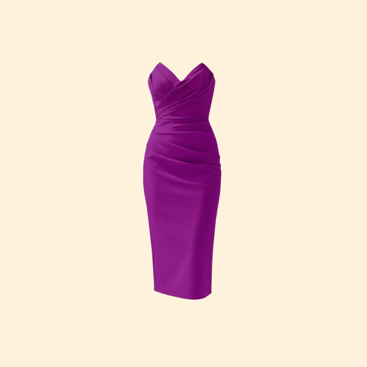 Women’s Bodycon Dress with Strapless Neckline