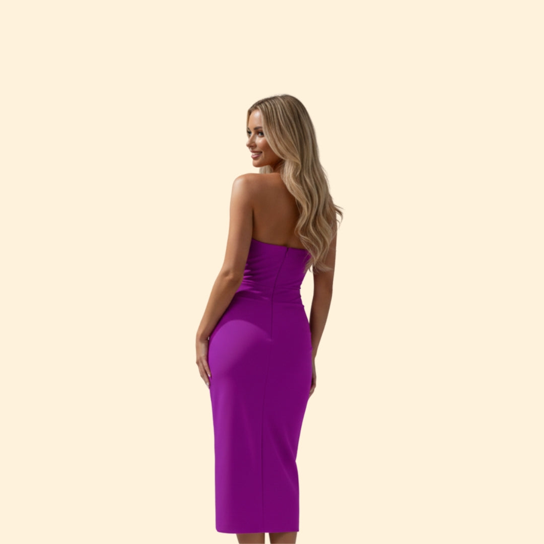 Women’s Bodycon Dress with Strapless Neckline