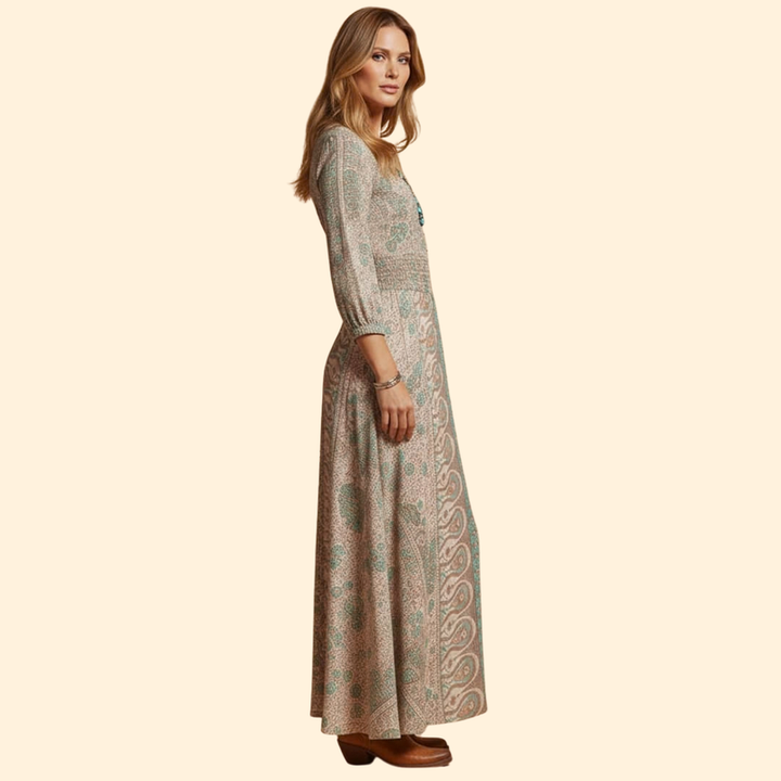 Women’s Bohemian Dress with Floral Print