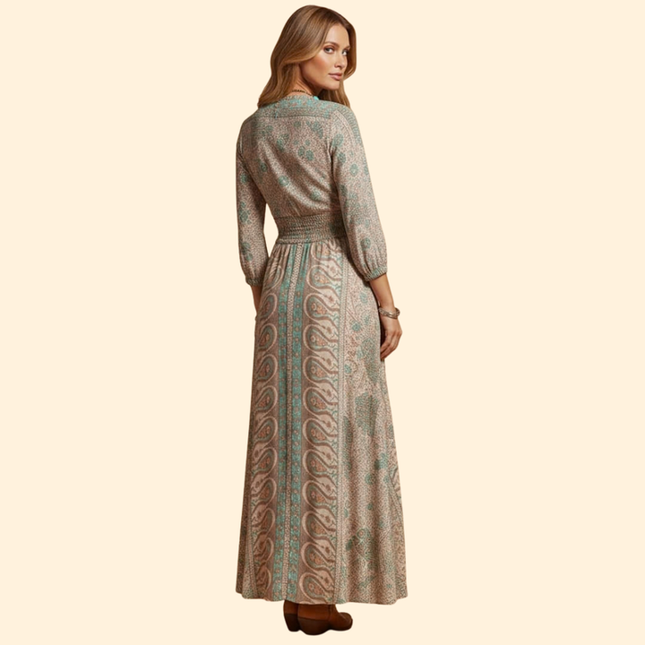 Women’s Bohemian Dress with Floral Print