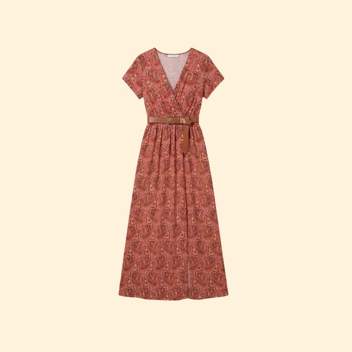 Women’s Boho Dress with Waist Belt