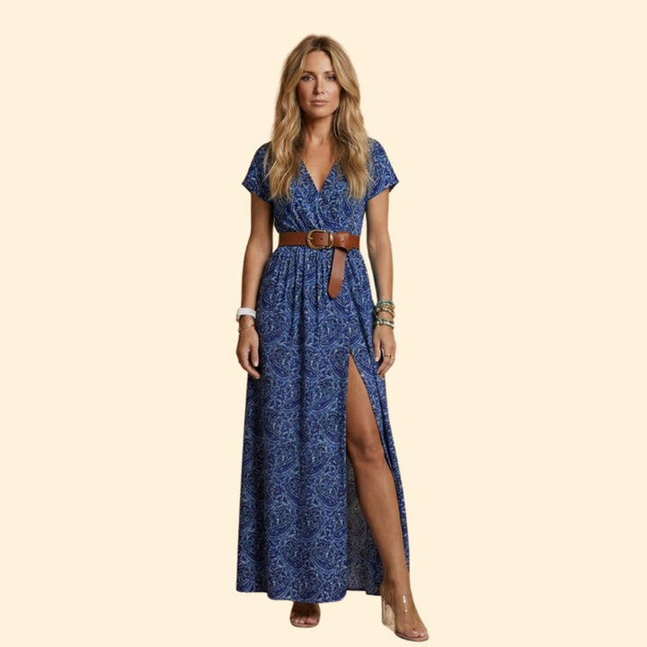 Women’s Boho Dress with Waist Belt