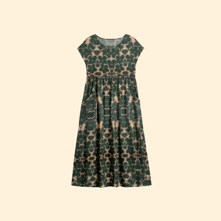 Women’s Boho Midi Dress with Floral Print