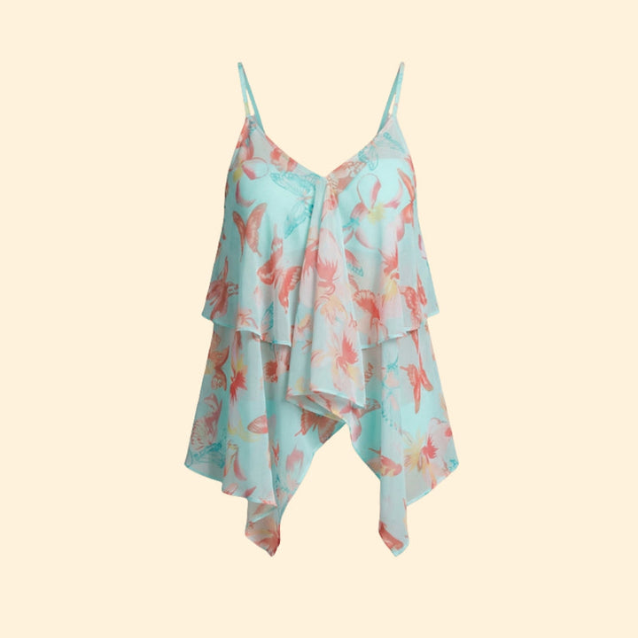 Women’s Boho Tankini Set with Adjustable Straps