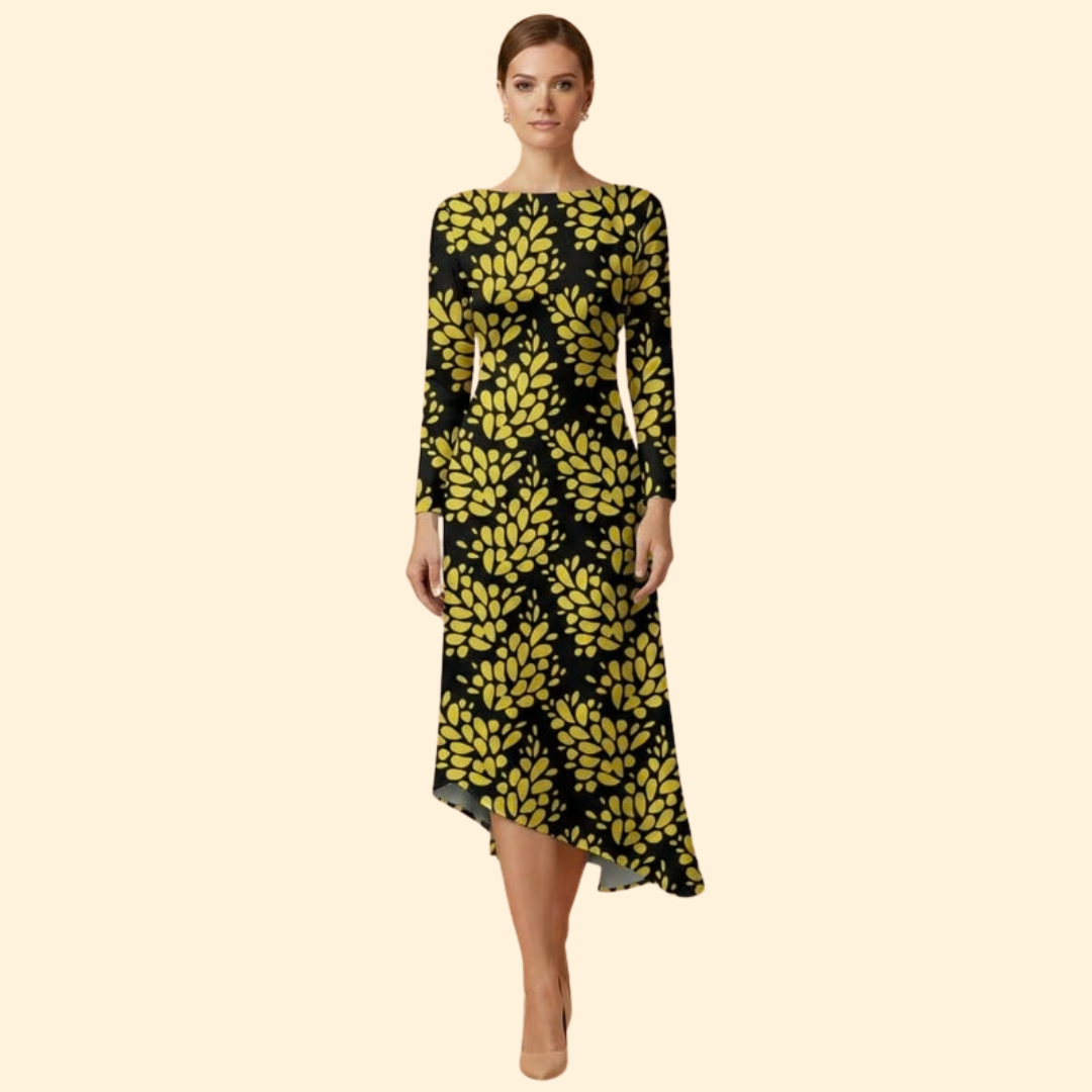 Women's Bold Floral Midi Dress