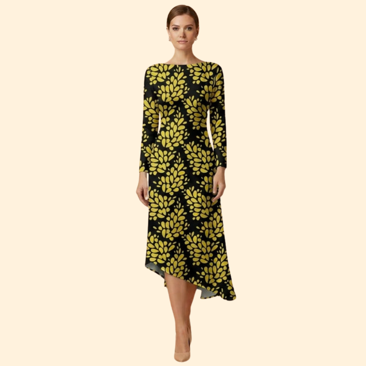 Women's Bold Floral Midi Dress