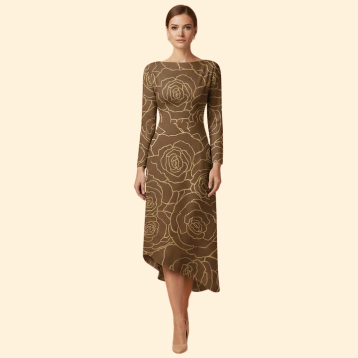Women's Bold Floral Midi Dress