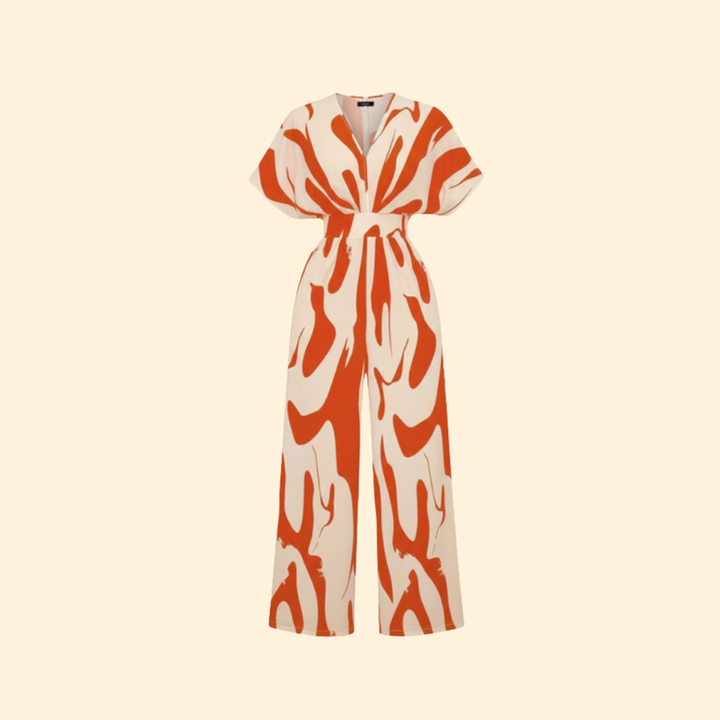 Women’s Casual Jumpsuit with Abstract Print