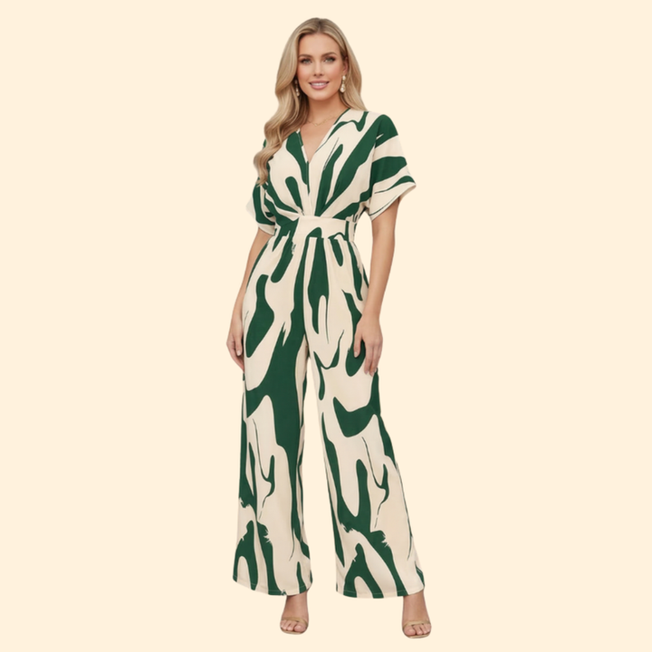 Women’s Casual Jumpsuit with Abstract Print