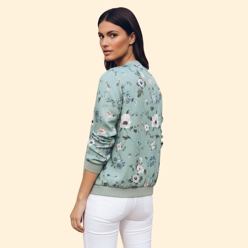 Women’s Bomber Jacket with Ribbed Cuff Detailing