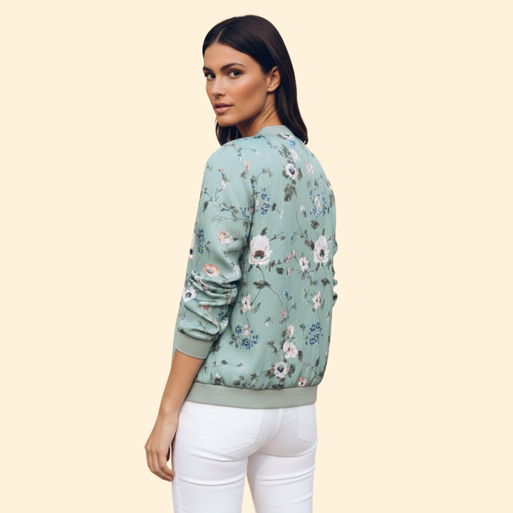 Women’s Bomber Jacket with Ribbed Cuff Detailing