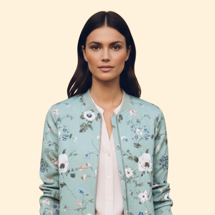 Women’s Bomber Jacket with Ribbed Cuff Detailing