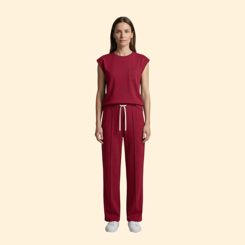 Women’s Boxy Top and Wide-Leg Pants Set