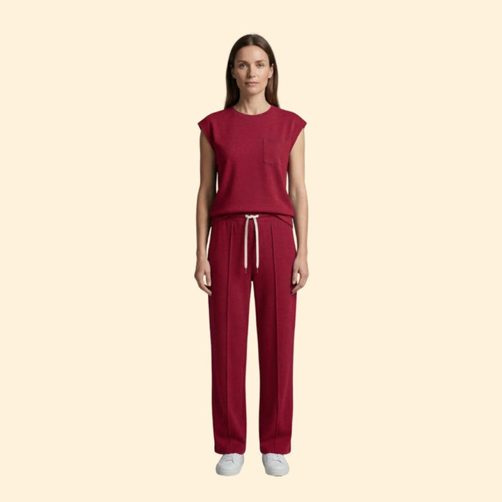 Women’s Boxy Top and Wide-Leg Pants Set