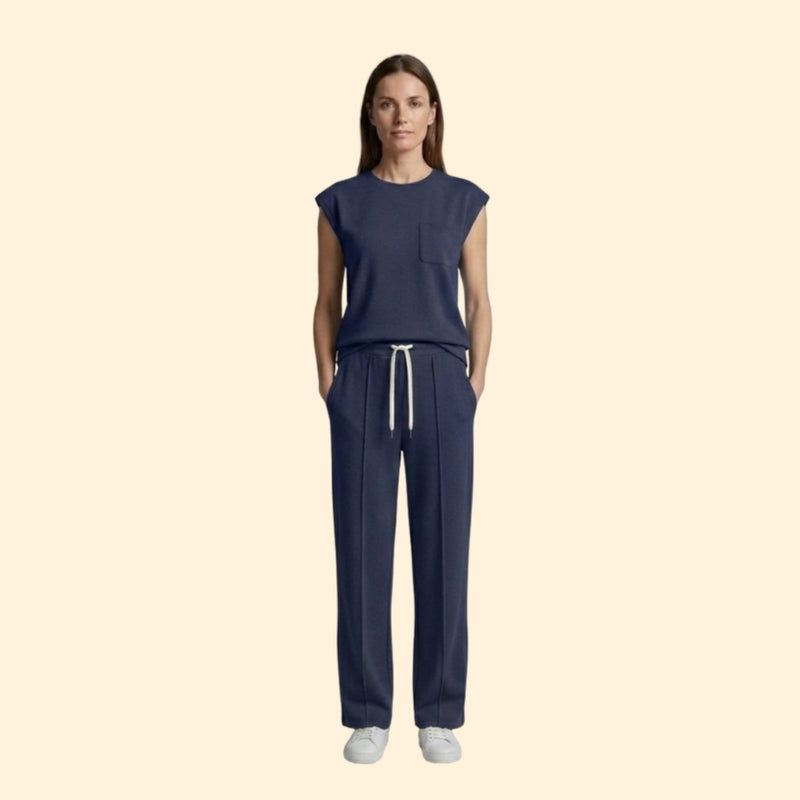 Women’s Boxy Top and Wide-Leg Pants Set
