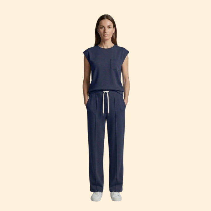 Women’s Boxy Top and Wide-Leg Pants Set