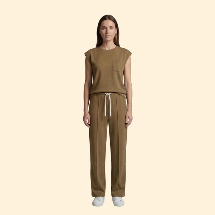 Women’s Boxy Top and Wide-Leg Pants Set