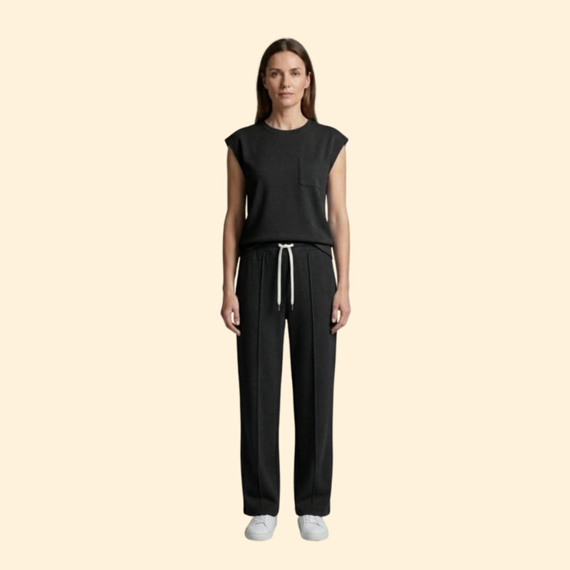 Women’s Boxy Top and Wide-Leg Pants Set