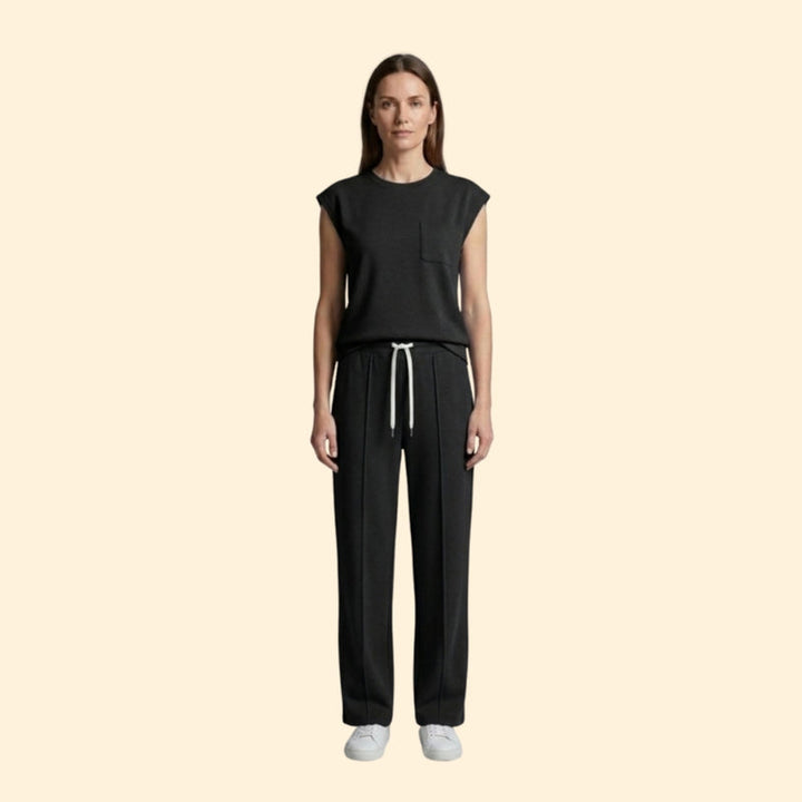 Women’s Boxy Top and Wide-Leg Pants Set