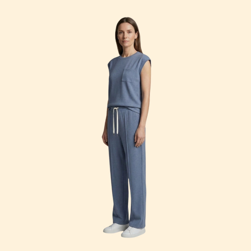Women’s Boxy Top and Wide-Leg Pants Set