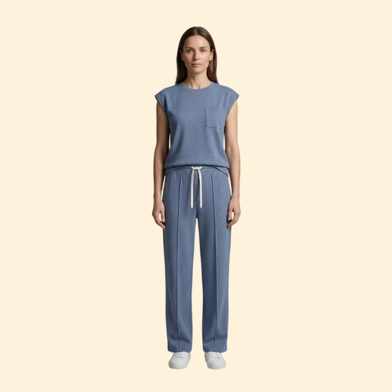 Women’s Boxy Top and Wide-Leg Pants Set