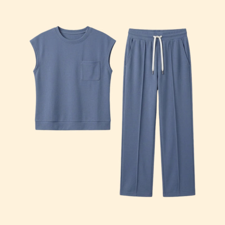 Women’s Boxy Top and Wide-Leg Pants Set