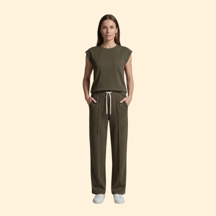 Women’s Boxy Top and Wide-Leg Pants Set