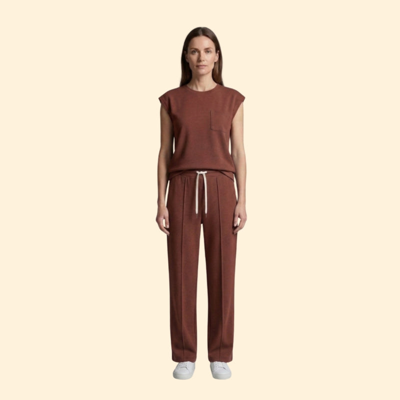 Women’s Boxy Top and Wide-Leg Pants Set