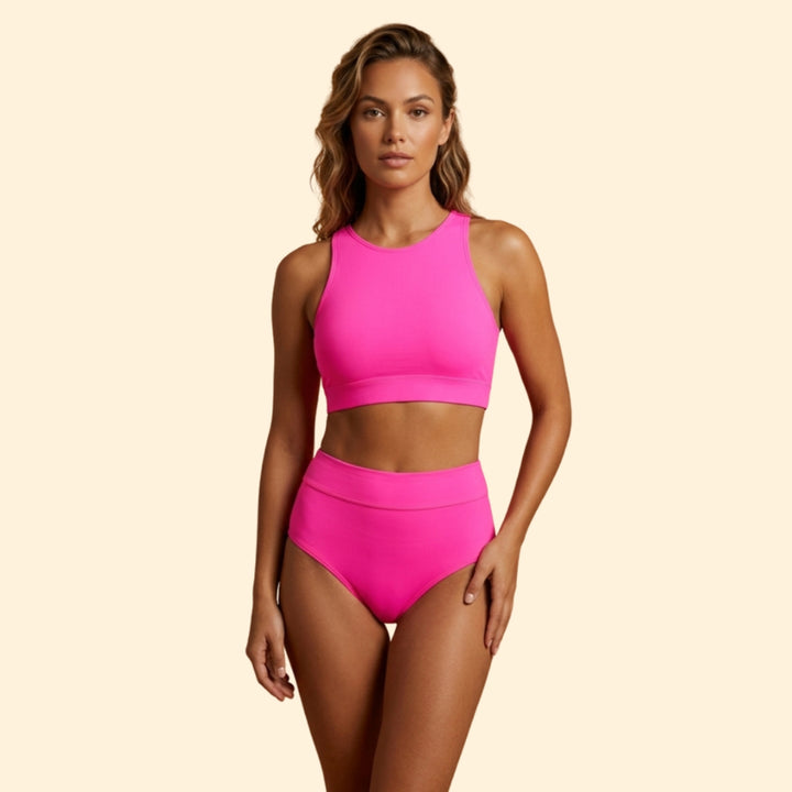 Women’s Bustier Swimwear with Elastic Underbust Band