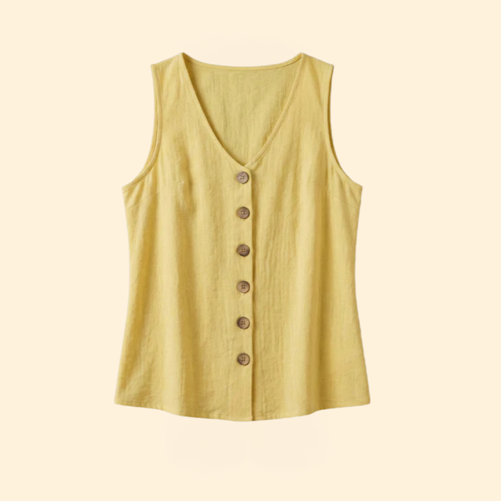 Women’s Sleeveless Blouse with V-Neckline