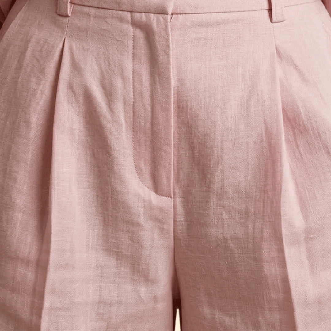 Women’s Button-Up Shirt with Loose Tailored Pants