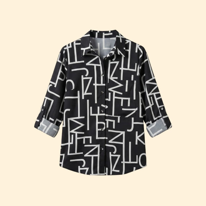 Women’s Button-up Shirt with Graphic Print