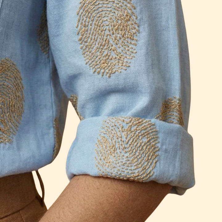 Women’s Button Blouse with Embroidered Details