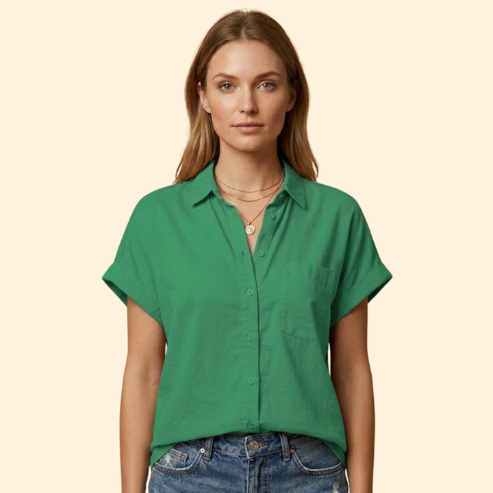Women’s Button Down Shirt with Rolled Sleeves