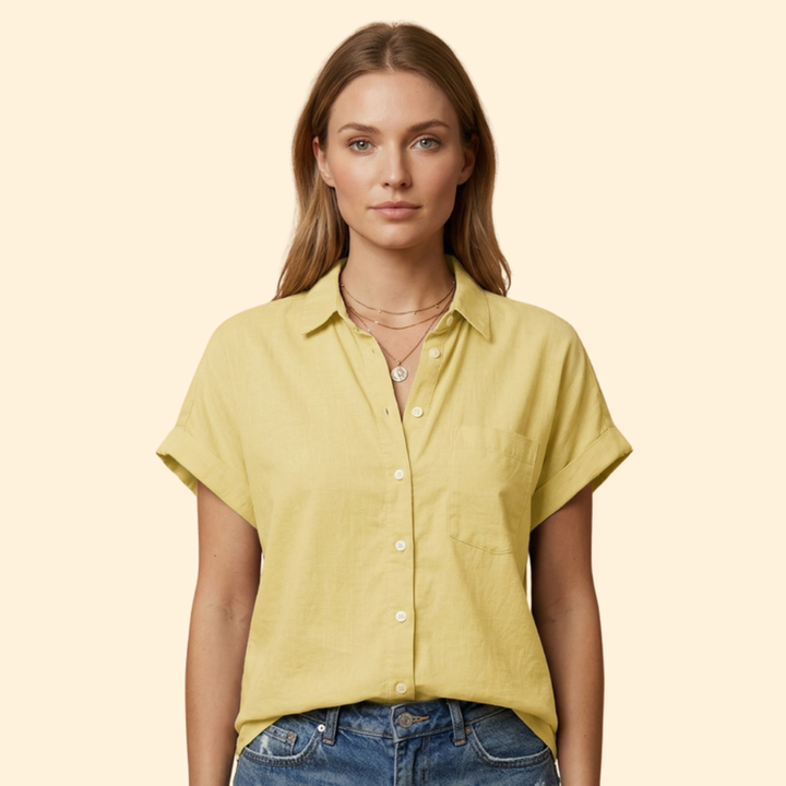 Women’s Button Down Shirt with Rolled Sleeves