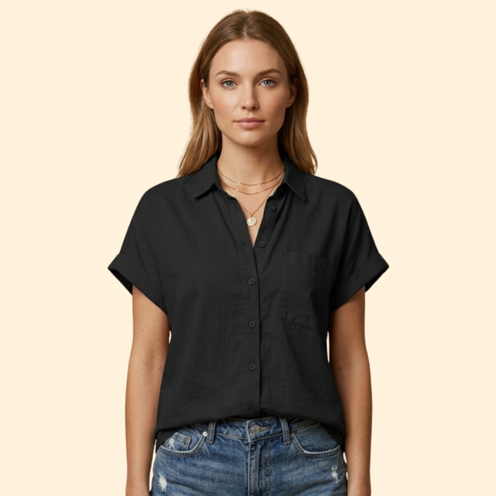 Women’s Button Down Shirt with Rolled Sleeves